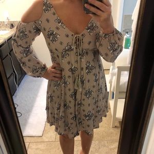 Cold shoulder floral dress